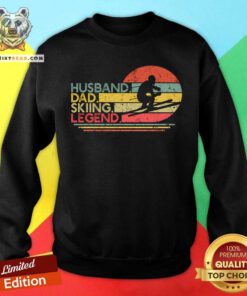Husband Dad Skiing Legend Retro Sweatshirt