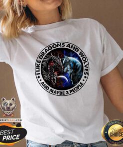 I Like Dragons And Wolves And Maybe 3 People V-neck