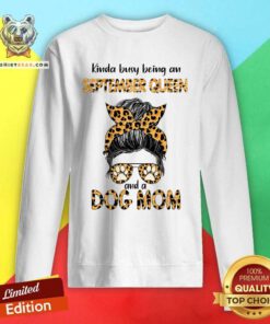 Kinda Busy Being An September Queen Dog Mom Leopard Sweatshirt