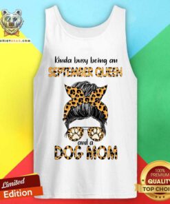 Kinda Busy Being An September Queen Dog Mom Leopard Tank Top