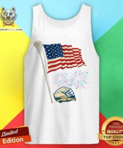 Lacrosse American Flag Firework Tank Top