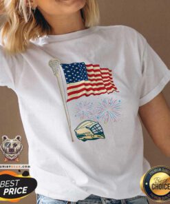 Lacrosse American Flag Firework V-neck