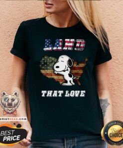 Land That I Love America Snoopy V-neck