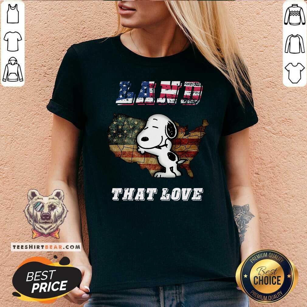 Land That I Love America Snoopy V-neck Land That I Love America Snoopy V-neck