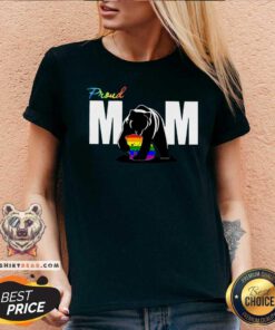 Proud Mom Bear LGBT V-neck