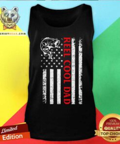 Reel Cool Dad Fishing American Flag Tank Top