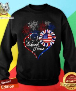 School Nurse Independence Glass Sunflower Sweatshirt