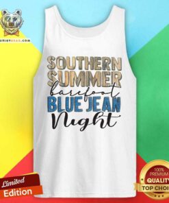 Southern Summer Blue Jean Night Tank Top