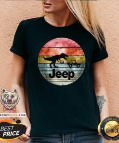 Trex Jeep Vintage Retro V-neck