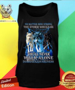 You Will Not Alone Diabetes Awareness Wolf Tank Top