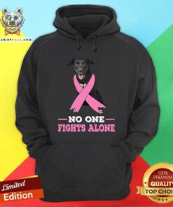 Borador No One Fights Alone Breast Cancer Awareness Hoodie