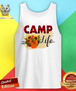 Camp Life Striped Flowers Tank Top