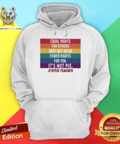 Equal Rights For Others Does Not Mean Fewer Rights For You It Is Not Pie Sped Teacher LGBT Hoodie
