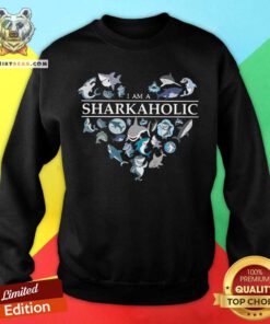 I Am A Shark Aholic Shark Heart Sweatshirt