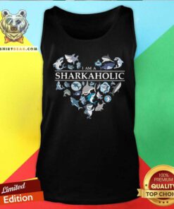 I Am A Shark Aholic Shark Heart Tank Top