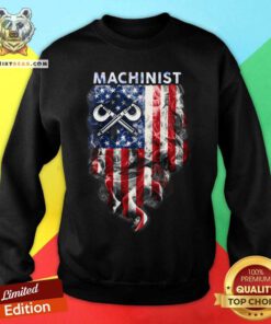 Machinist American Flag Smoke Sweatshirt