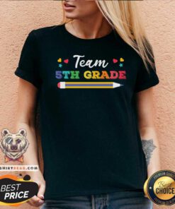 Team 5th Grade Pencil V-neck