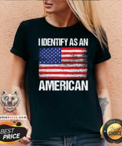 Veteran I Identify As An American Flag V-neck