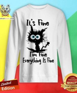 Cat It's Fine I'm Fine Everything Is Fine Sweatshirt