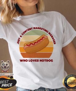 Just A Content Marketing Manager Who Loves Hotdog Vintage V-neck