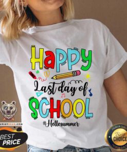 Happy Last Day Of School Hello Summer V-neck
