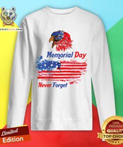 Memorial Day Never Forget American Flag Sweatshirt