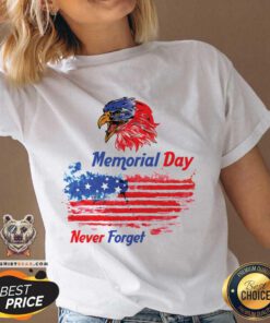 Memorial Day Never Forget American Flag V-neck
