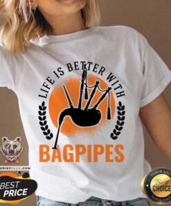 Life Is Better With Bagpipes V-neck