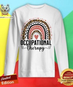 Occupational Therapy OT Month Therapist Boho Rainbow Leopard Sweatshirt