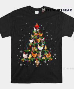 Chicken Christmas Tree Ornament Decor Xmas Shirt