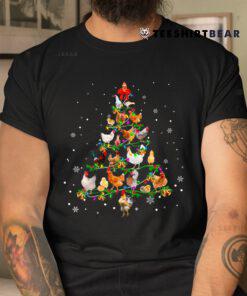 Chicken Christmas Tree Ornament Decor Xmas Shirt
