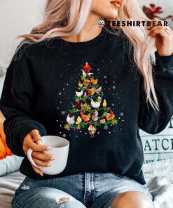 Chicken Christmas Tree Ornament Decor Xmas Shirt
