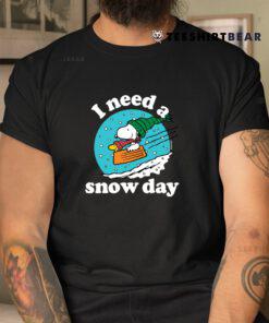 Christmas Snoopy I Need A Snow Day Shirt