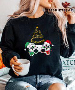 Funny Christmas Santa Hat Gamer Shirt
