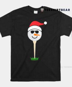 Funny Golfing Christmas Santa Hat Holiday Pajama Golf Ball Shirt