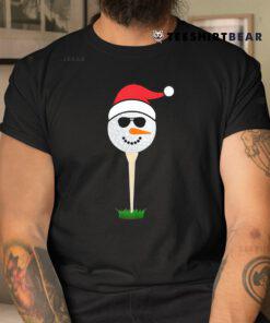 Funny Golfing Christmas Santa Hat Holiday Pajama Golf Ball Shirt