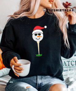 Funny Golfing Christmas Santa Hat Holiday Pajama Golf Ball Shirt