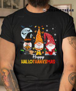 Gnomes Halloween Merry Christmas Happy Hallothanksmas Shirt