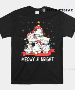 Meowy Catmas Cat Christmas Tree Shirt
