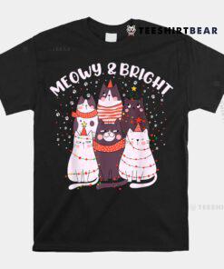 Meowy Catmas Cat Christmas Tree Xmas Shirt