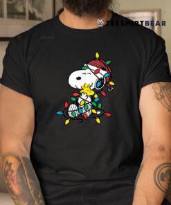 Peanuts Snoopy Woodstock Christmas Lights Shirt