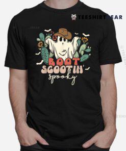 Western Halloween Cowboy Ghost Boot Scootin Spooky Shirt