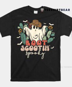Western Halloween Cowboy Ghost Boot Scootin Spooky Shirt