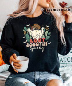 Western Halloween Cowboy Ghost Boot Scootin Spooky Shirt