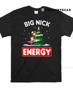 Big Nick Energy Funny Xmas Lights Christmas Tree Santa Claus Shirt