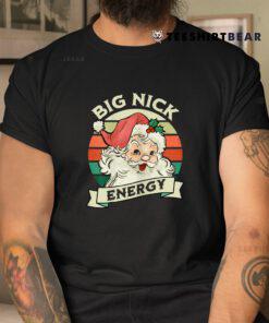 Big Nick Energy Santa Claus Wink Christmas Shirt