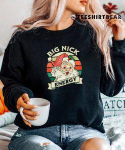 Big Nick Energy Santa Claus Wink Christmas Shirt