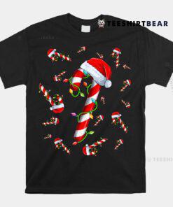 Candy Cane Merry And Bright Red And White Candy Christmas Shirt