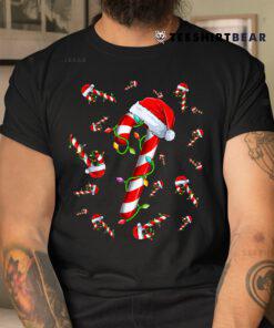 Candy Cane Merry And Bright Red And White Candy Christmas Shirt