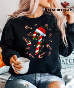 Candy Cane Merry And Bright Red And White Candy Christmas Shirt